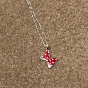Disney silver plated Minnie Mouse crystal pendant